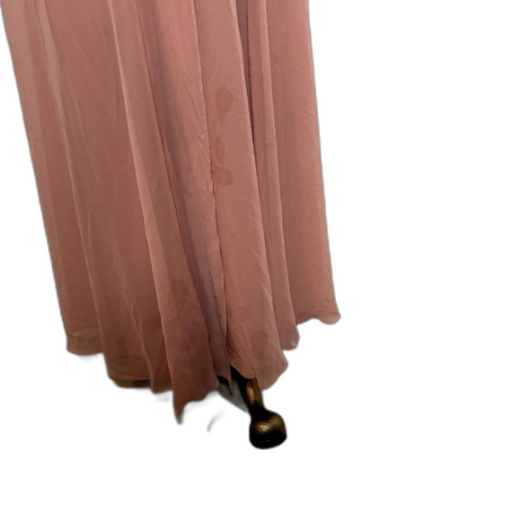 Lovely Blush Pink Maxi Dress Prom Wedding Guest Gown Women’s Size Small - Picture 6 of 12